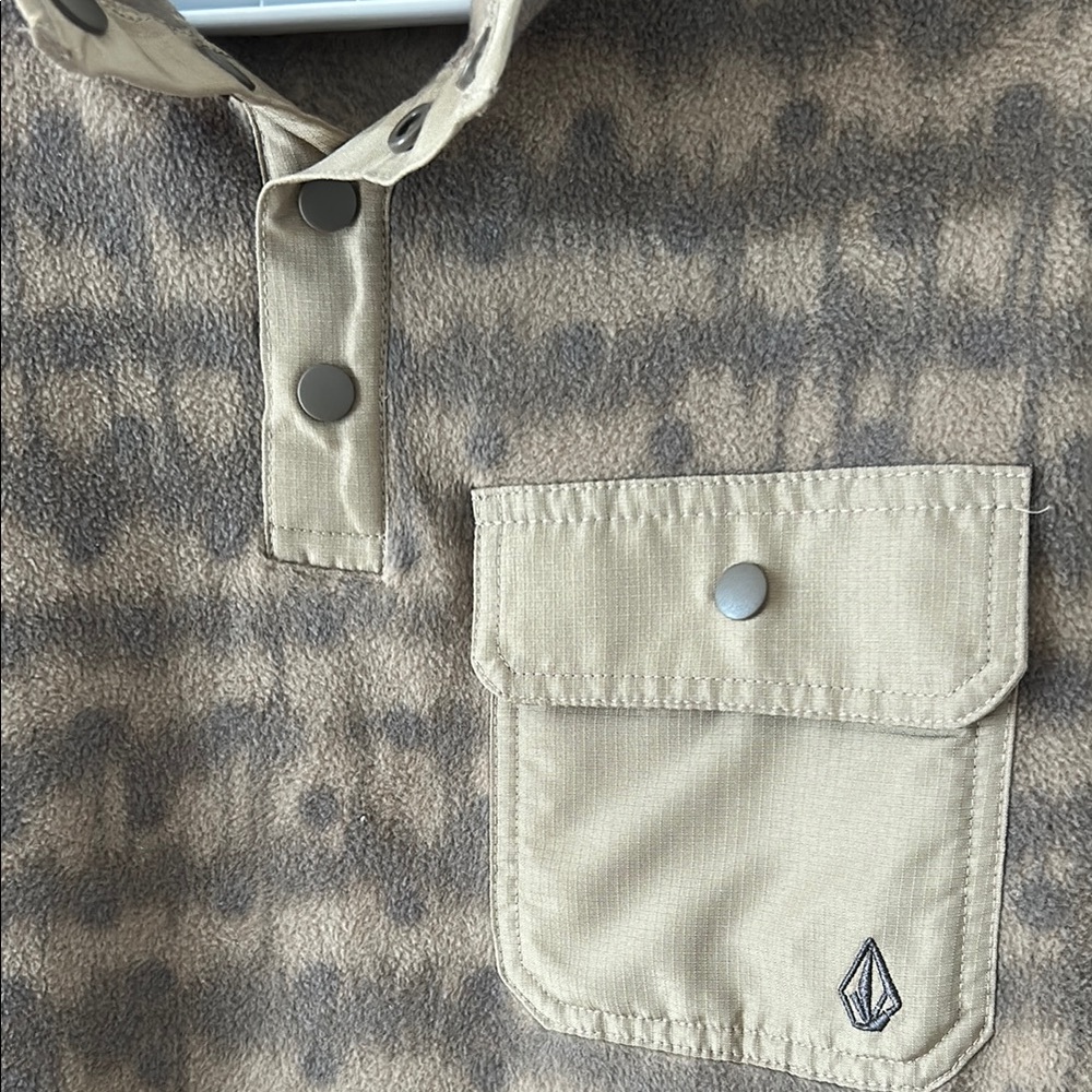 Volcom Patterned Pullover with Buttons - Picture 2 of 4